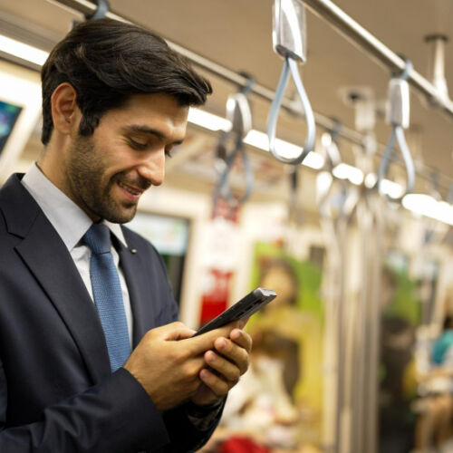 Man using phone